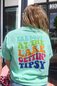 Lake Days Err Body At The Lake Gettin' Tipsy Unisex Comfort Colors Tee