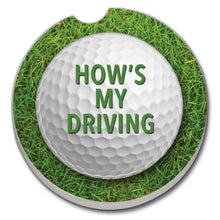 Load image into Gallery viewer, How's My Driving Absorbent Stone Car Coaster 1 Pk