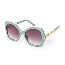 Load image into Gallery viewer, Large Rounded Cat Eye Sunglasses With Mariner Chain Link Detail- 4 Colors