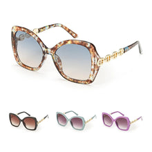 Load image into Gallery viewer, Large Rounded Cat Eye Sunglasses With Mariner Chain Link Detail- 4 Colors