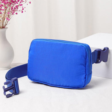 Cross Body Nylon Belt Bag- Royal Blue
