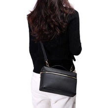 Load image into Gallery viewer, Black Square Body Faux Leather Crossbody Bag