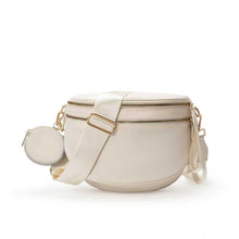 Load image into Gallery viewer, Nylon Cross Body Bag With Canvas Strap