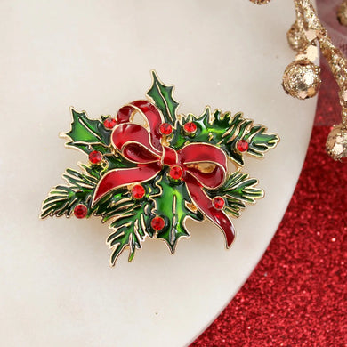 Holly & Bow Pin/Pendant