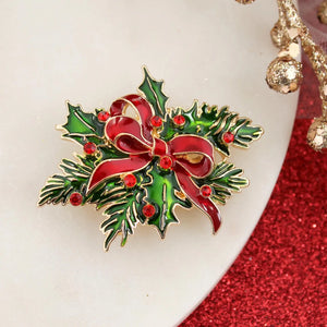 Holly & Bow Pin/Pendant