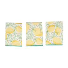 Load image into Gallery viewer, Lemon Sparkle Set Of 3 Reversible Microfiber Dish Cloth Set