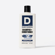 Load image into Gallery viewer, Duke Cannon 2-in-1 Shampoo + Conditioner – Midnight Swim | 14 oz Men’s Hair Care