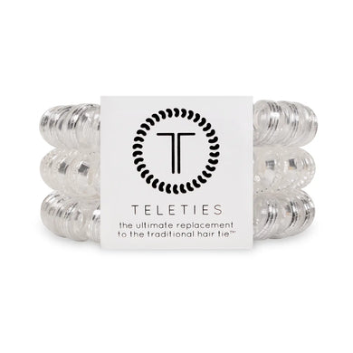 Silver Slay Teleties Large 3-Pack Hair Ties