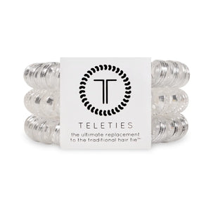 Silver Slay Teleties Large 3-Pack Hair Ties