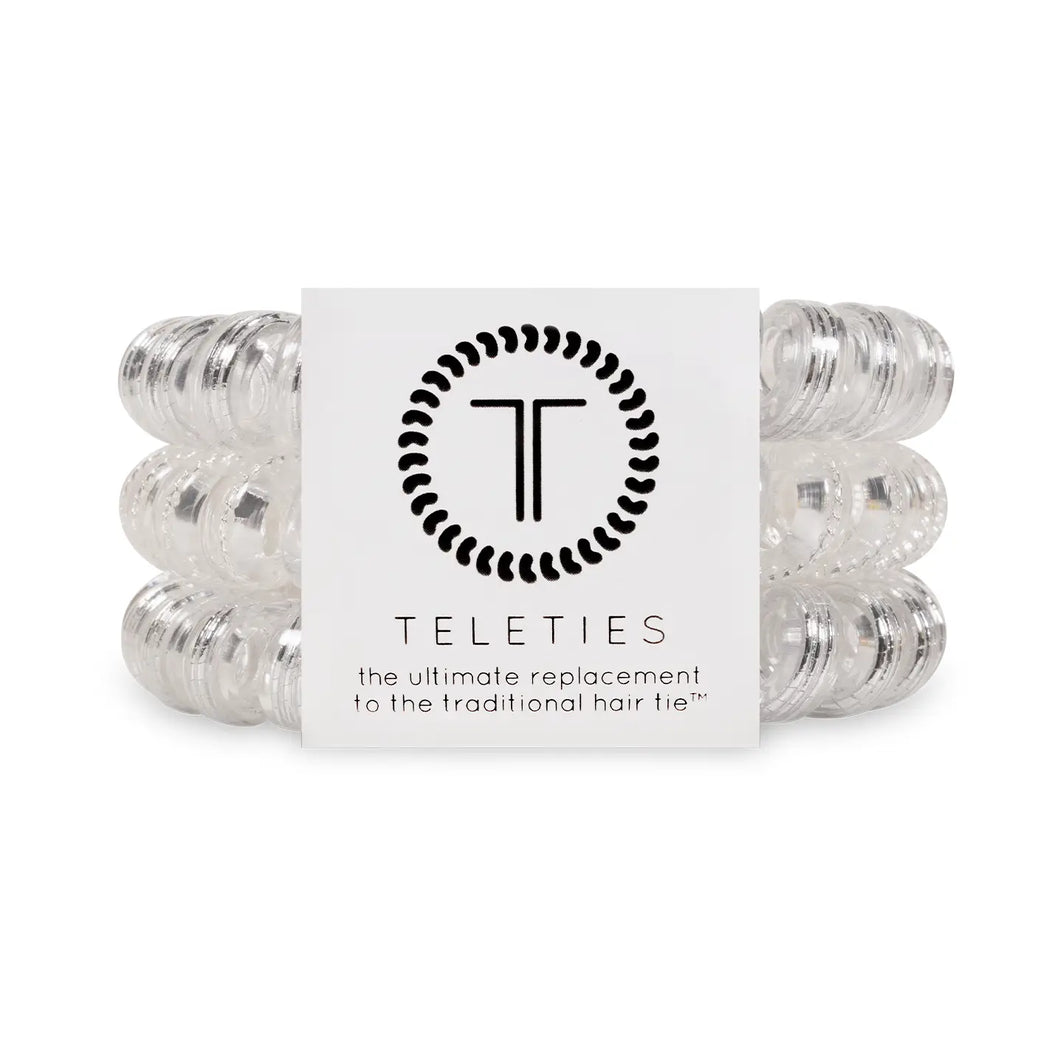Silver Slay Teleties Large 3-Pack Hair Ties