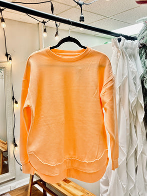 Royce Melange Poncho Creamsicle Fleece Sweatshirt