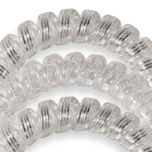 Silver Slay Teleties Large 3-Pack Hair Ties