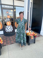 Load image into Gallery viewer, Multi-print Print Lined Midi Dress With Side Pockets