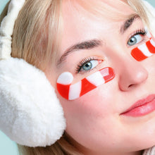 Load image into Gallery viewer, Christmas Holiday Candy Cane Cutie Depuffing Undereye Masks- 8 Pairs