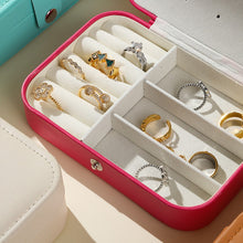 Load image into Gallery viewer, Pink Jewelry Organizer Travel Box Case