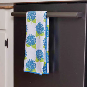 Kitchen Tea Towel- Hydrangea Blue