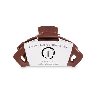 Teleties Open Medium Hair Clip- Nutmeg