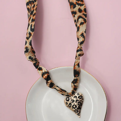 Scarf Necklace With Charm