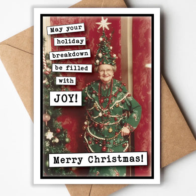 May Your Holiday Breakdown Be Filled With Joy Funny Christmas Card