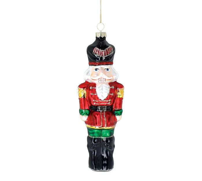 Glass Nutcracker Ornament