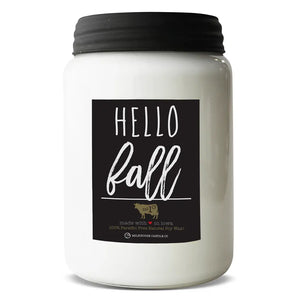 26oz Hello Fall Apothecary Farmhouse Jar Candle