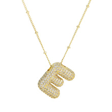 Load image into Gallery viewer, 18K Gold Filled Balloon Bubble Initial Necklace