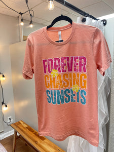 Forever Chasing Sunsets Soft Bella Unisex Tee