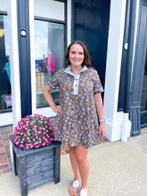 Load image into Gallery viewer, Floral Print Mini Dress With Pockets