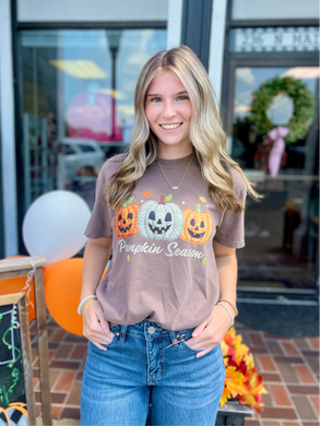 Patchwork Pumpkin Season Unisex Comfort Colors Tee