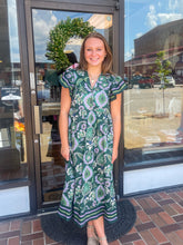 Load image into Gallery viewer, Multi-print Print Lined Midi Dress With Side Pockets