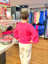 Load image into Gallery viewer, Pink 3/4 Sleeve Sweater Knit Top