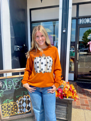 Polka Dot Pumpkin Bella Soft Unisex Sweatshirt