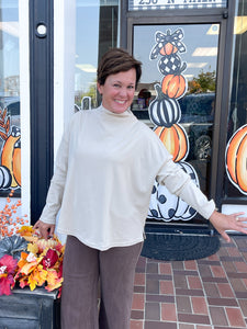 Ecru Long Sleeve Top