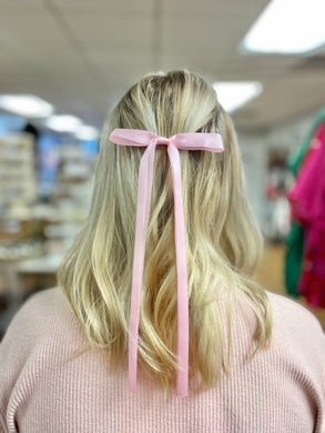 Long Bow Hair Clip- Several Colors