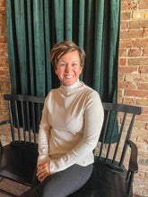 Load image into Gallery viewer, Shimmer Pearl Mock Neck Knit Top