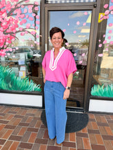 Load image into Gallery viewer, Denim High Rise Wide Leg Pants
