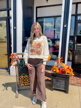 Load image into Gallery viewer, Fall Floral Pumpkin Cross ComfortWash Sweatshirt