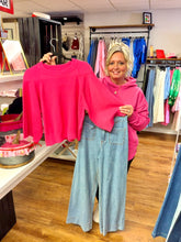 Load image into Gallery viewer, Pink 3/4 Sleeve Sweater Knit Top