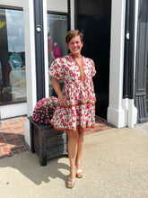 Load image into Gallery viewer, Floral Print Lightweight Mini Dress With Pockets