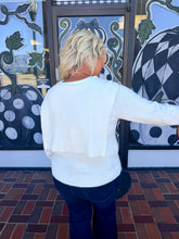 Load image into Gallery viewer, Ivory Sweater with Attached Scarf