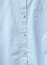 Load image into Gallery viewer, The Coastal Blue Pleated Button-Down Top