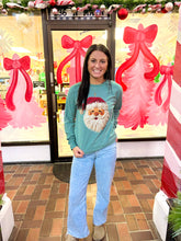 Load image into Gallery viewer, Yarn Printed Santa ComfortWash Unisex Long Sleeve Tee