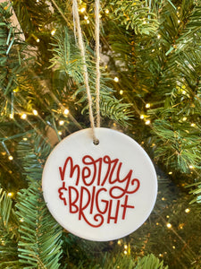 Merry & Bright Christmas Ornament