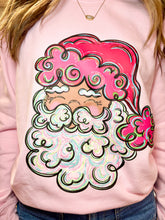 Load image into Gallery viewer, Colorful Santa Christmas Soft Pink Unisex Sweatshirt