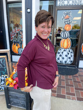 Load image into Gallery viewer, Burgundy Long Sleeve Top