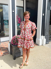 Load image into Gallery viewer, Floral Print Lightweight Mini Dress With Pockets