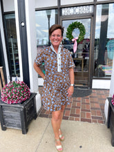 Load image into Gallery viewer, Floral Print Mini Dress With Pockets