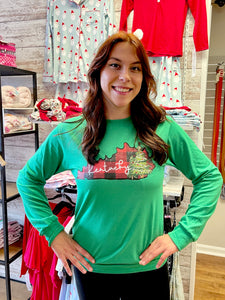 Kentucky Plaid Christmas Santa Long sleeve Unisex Tee