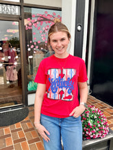 Load image into Gallery viewer, Kentucky Patriotic Bow Unisex Comfort Colors Tee