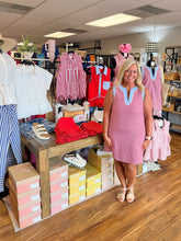 Load image into Gallery viewer, Red Gingham Contrast Trim Sleeveless Dress With Pockets
